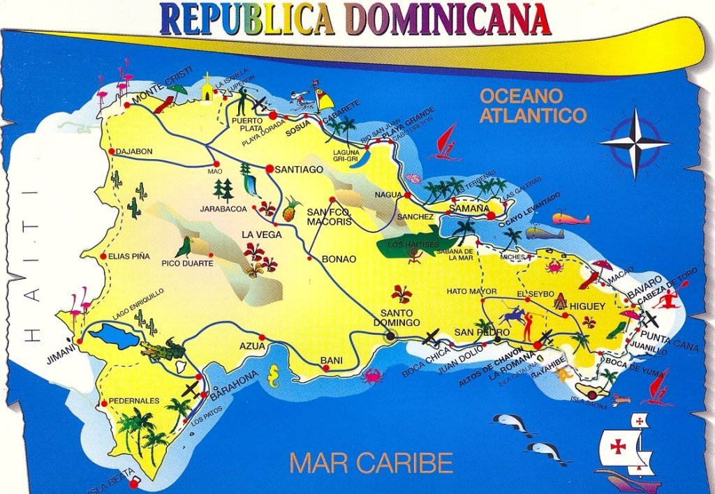 Карта Доминиканы